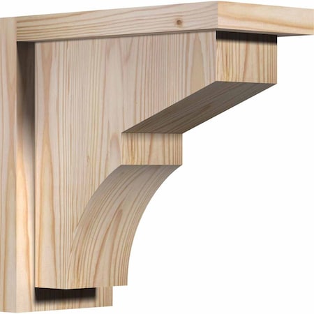 Ekena Millwork Monterey Smooth Corbel w/Backplate, Douglas Fir, 5 1/2"W x 12"D x 12"H COR06X12X12MON01SDF